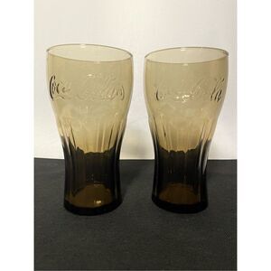 Two Coca Cola glasses